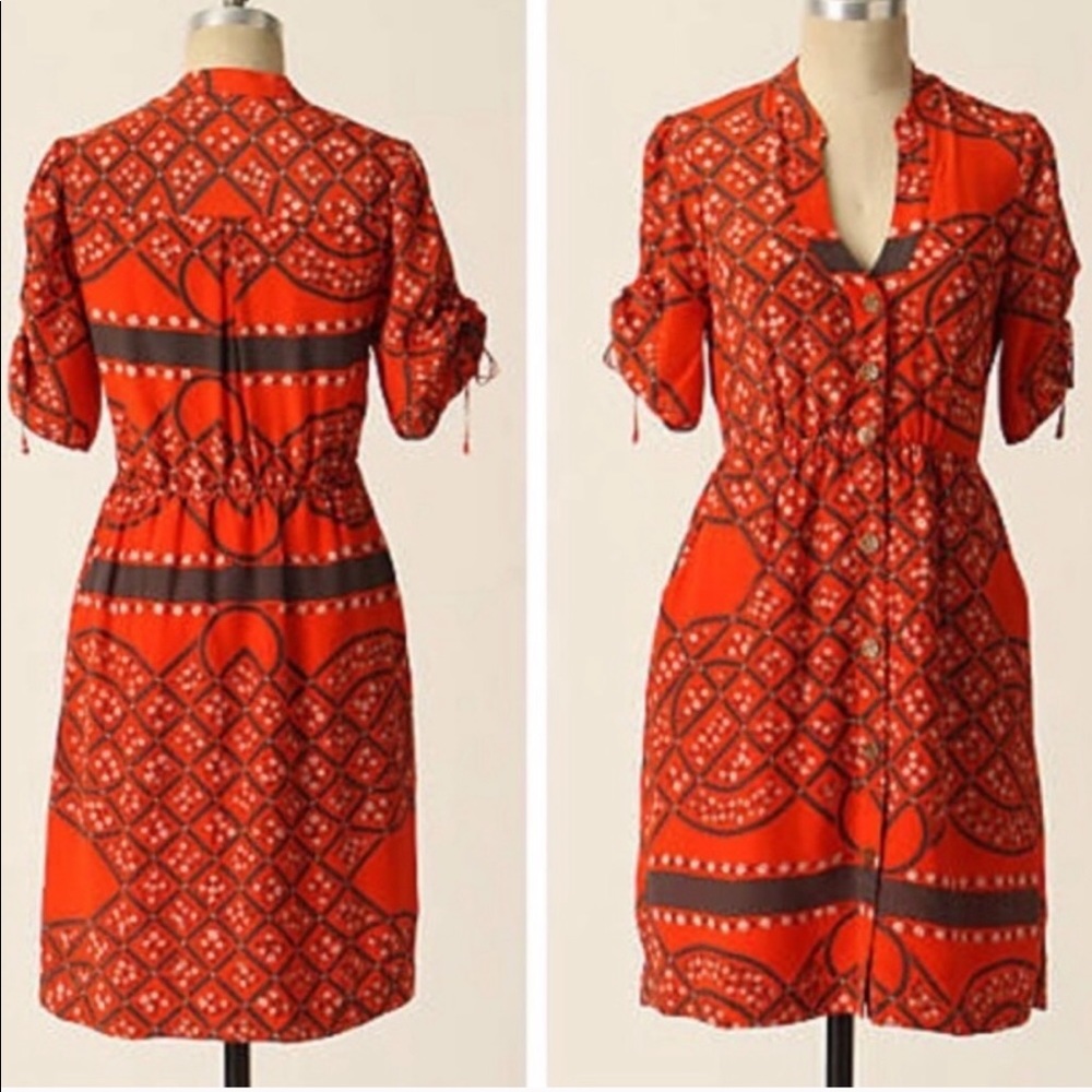 Anthropologie | Silk Shirt Dress